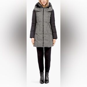 Women’s SOIA&KYO Alois black and gray down&feathers winter‎ Parka size medium